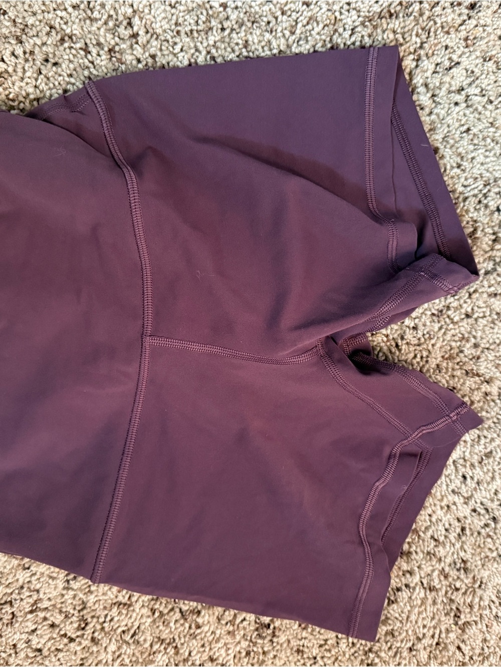 lululemon athletica Womens Deep Plum High-Rise Bike Shorts size 4 - Picture 2 of 3